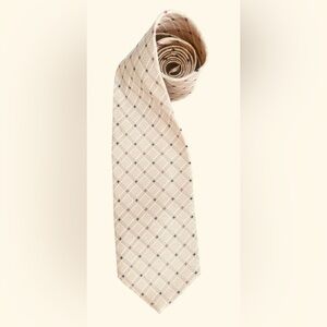 Bordeaux Gold and Blue Checkered Tie